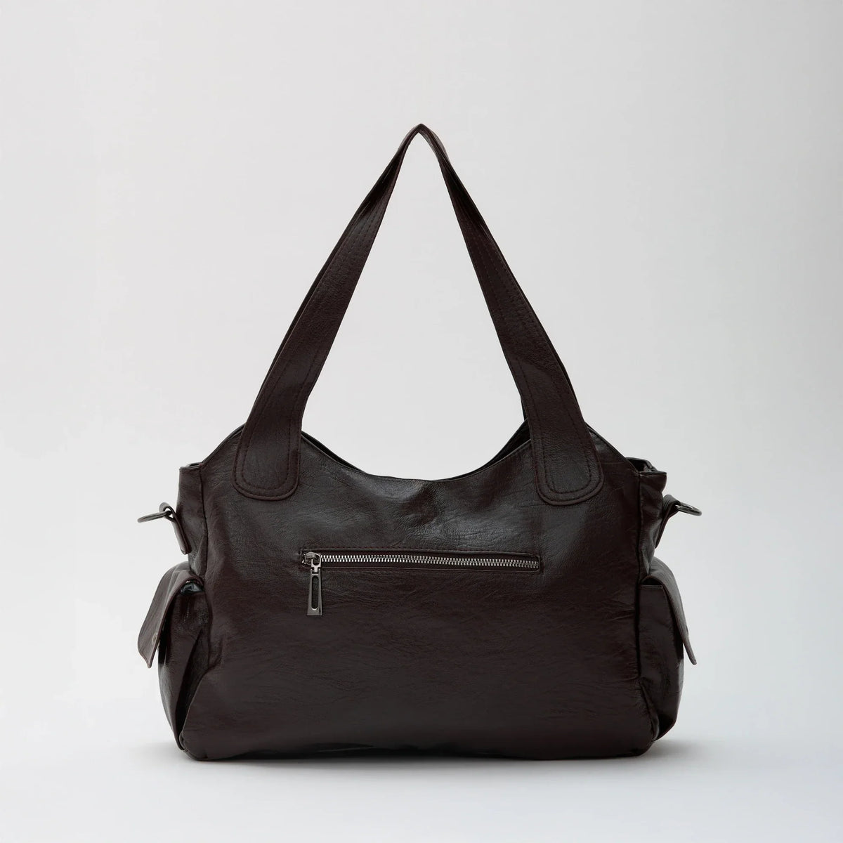 Laptop Bag Faux Leather with Handles and Adjustable Shoulder Strap