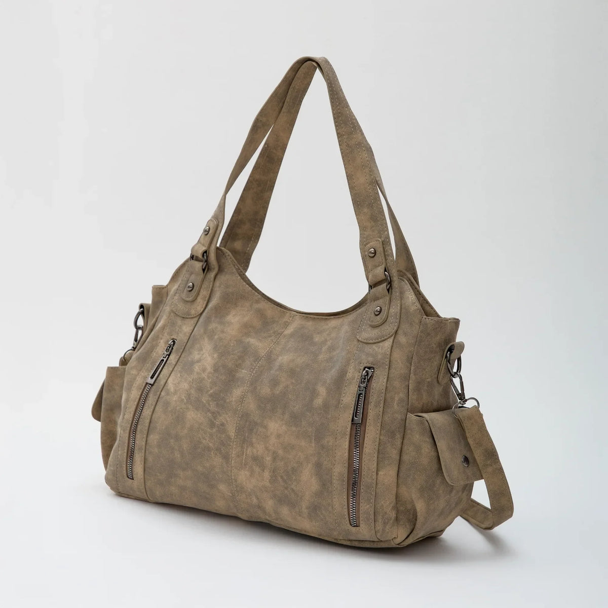 Laptop Bag Faux Leather with Handles and Adjustable Shoulder Strap