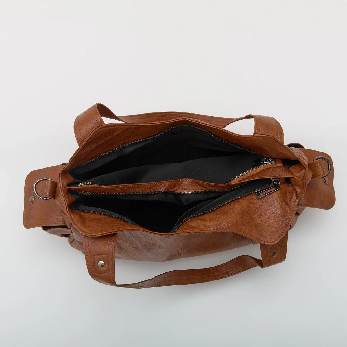 Laptop Bag Faux Leather with Handles and Adjustable Shoulder Strap