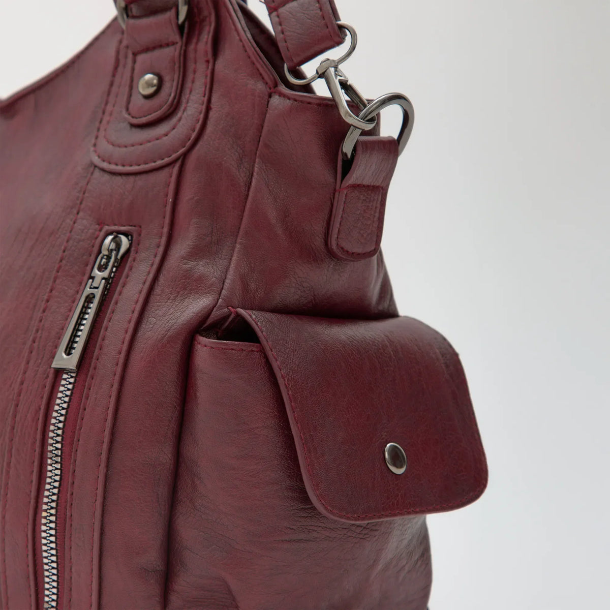 Laptop Bag Faux Leather with Handles and Adjustable Shoulder Strap