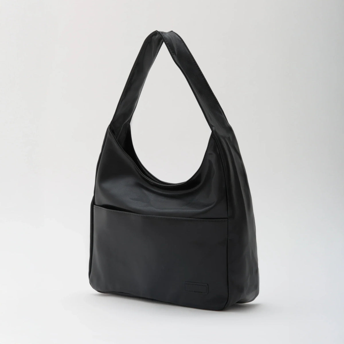 Hobo Bag Smooth Faux Leather with Magnetic Closure and Pockets