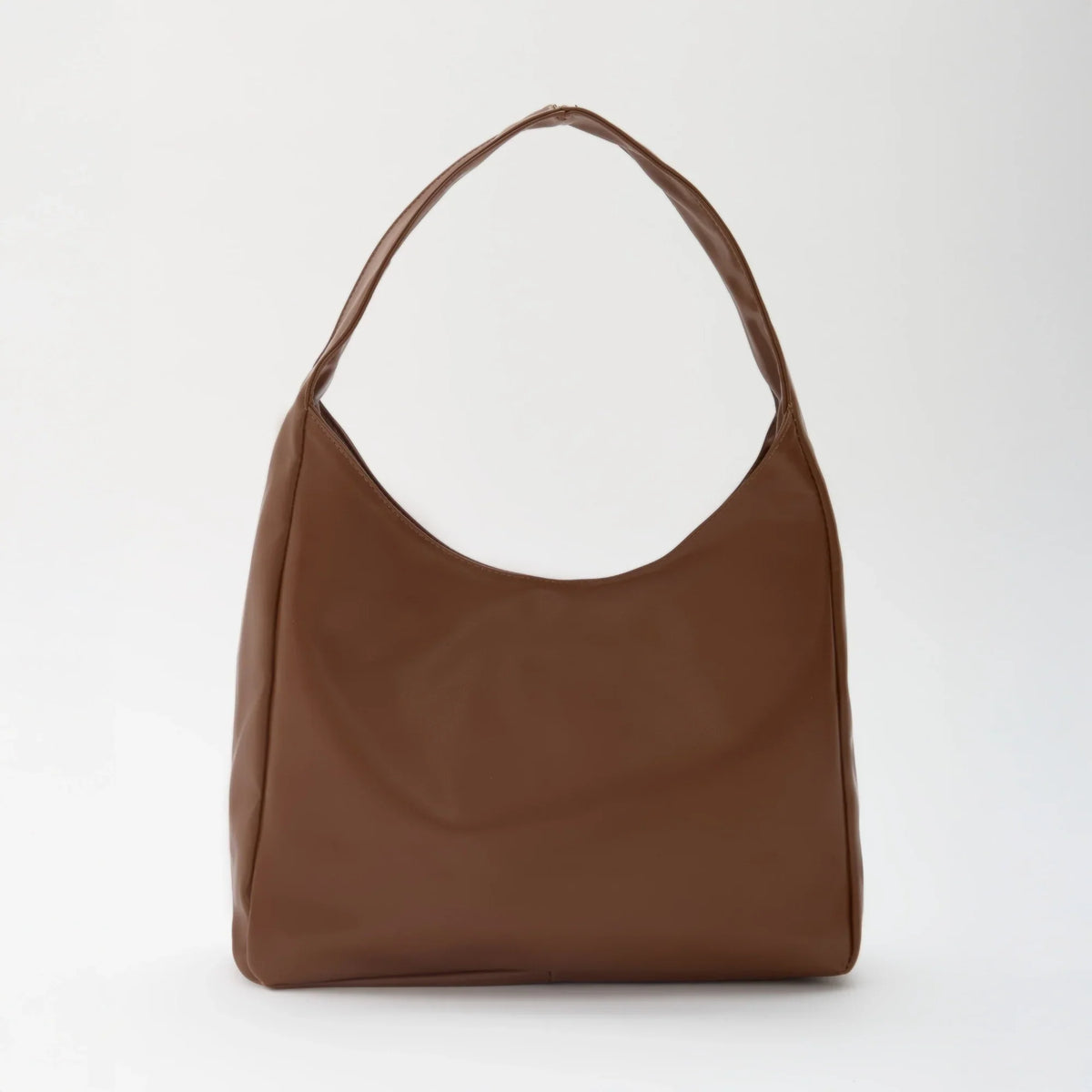 Hobo Bag Smooth Faux Leather with Magnetic Closure and Pockets