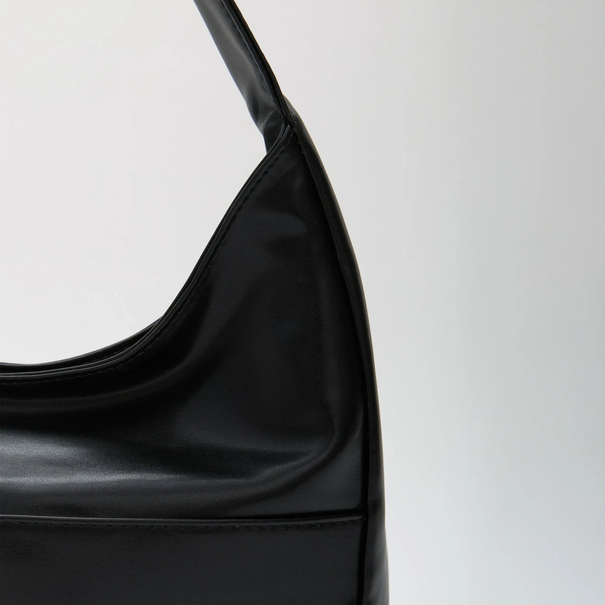 Hobo Bag Smooth Faux Leather with Magnetic Closure and Pockets