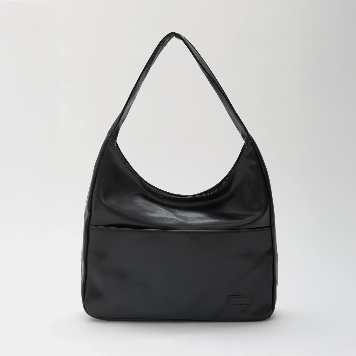 Hobo Bag Smooth Faux Leather with Magnetic Closure and Pockets