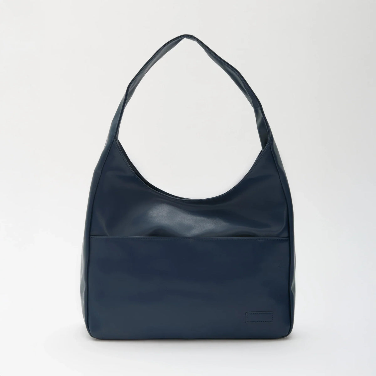 Hobo Bag Smooth Faux Leather with Magnetic Closure and Pockets