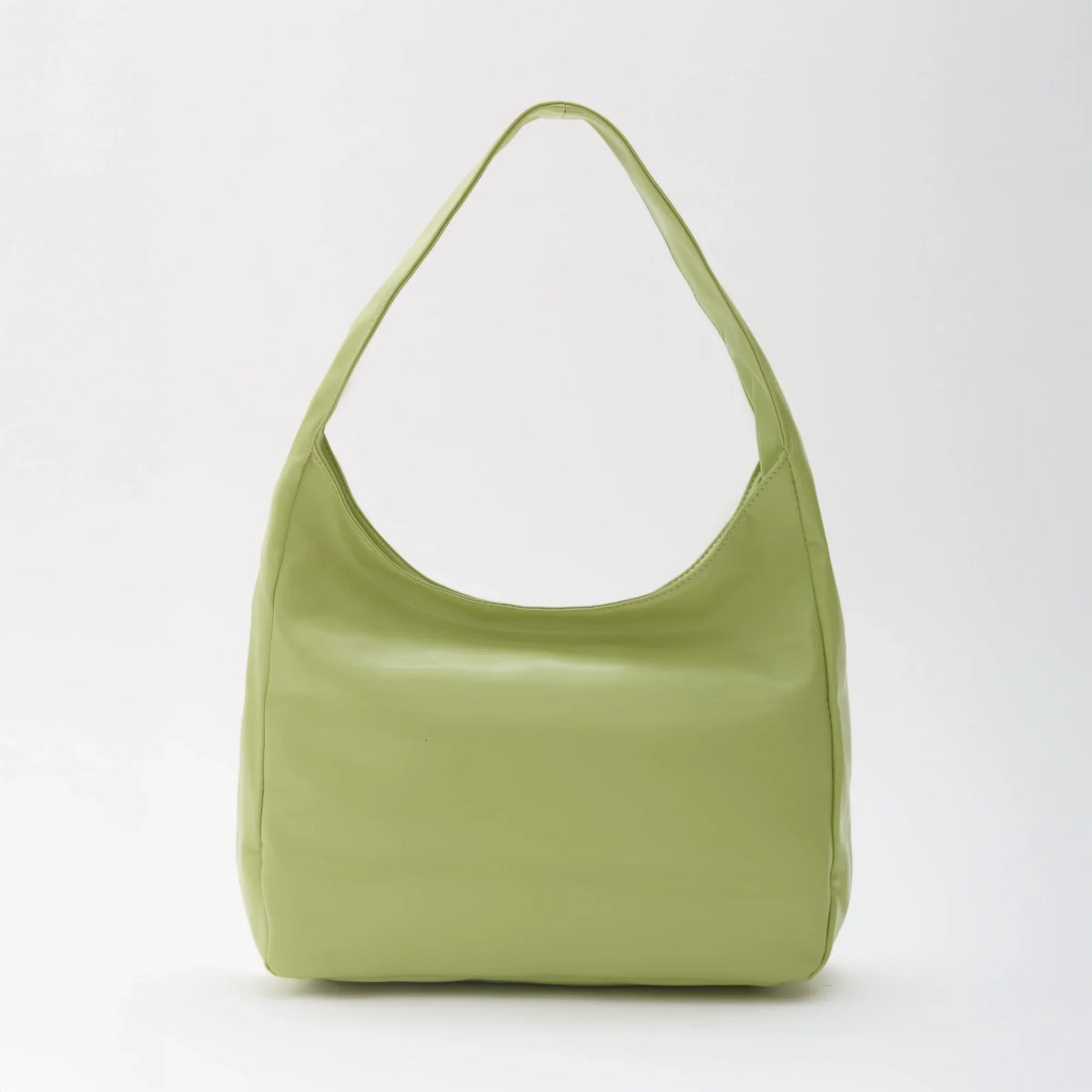 Hobo Bag Smooth Faux Leather with Magnetic Closure and Pockets