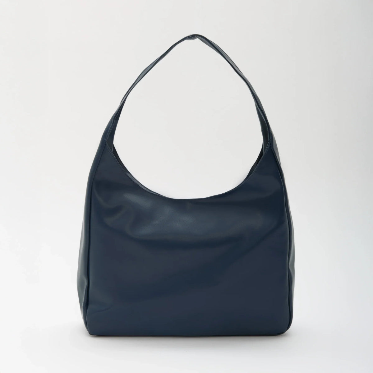 Hobo Bag Smooth Faux Leather with Magnetic Closure and Pockets