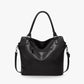 Tote Bag Faux Leather with Shoulder Strap, Pouch and Zip Pockets