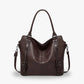 Tote Bag Faux Leather with Shoulder Strap, Pouch and Zip Pockets