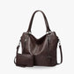 Tote Bag Faux Leather with Shoulder Strap, Pouch and Zip Pockets