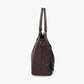 Tote Bag Faux Leather with Shoulder Strap, Pouch and Zip Pockets