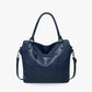 Tote Bag Faux Leather with Shoulder Strap, Pouch and Zip Pockets