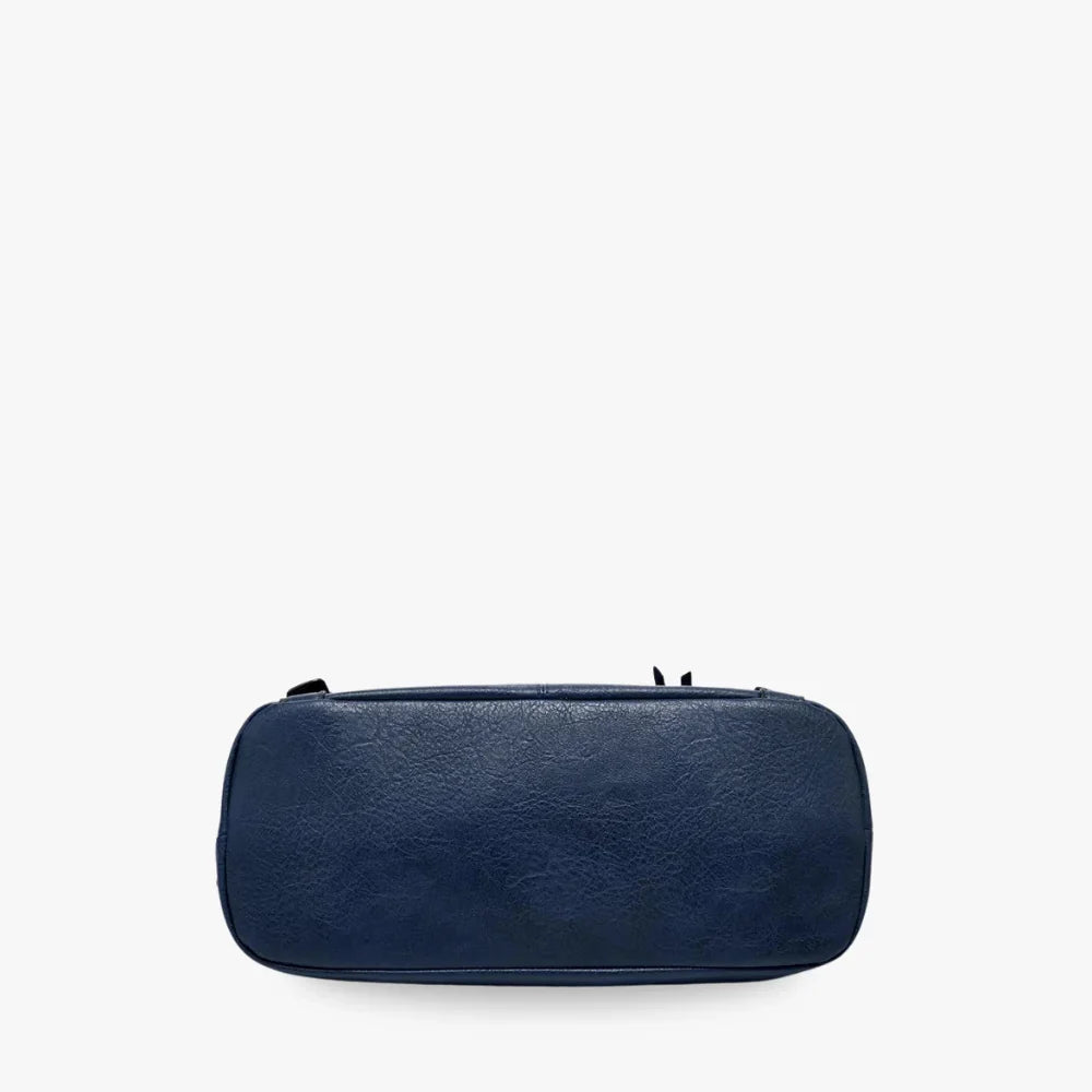 Tote Bag Faux Leather with Shoulder Strap, Pouch and Zip Pockets