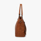 Tote Bag Faux Leather with Shoulder Strap, Pouch and Zip Pockets