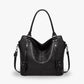 Tote Bag Faux Leather with Shoulder Strap, Pouch and Zip Pockets