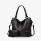 Tote Bag Faux Leather with Shoulder Strap, Pouch and Zip Pockets