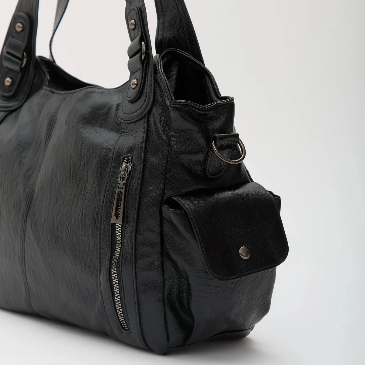 Laptop Bag Faux Leather with Handles and Adjustable Shoulder Strap