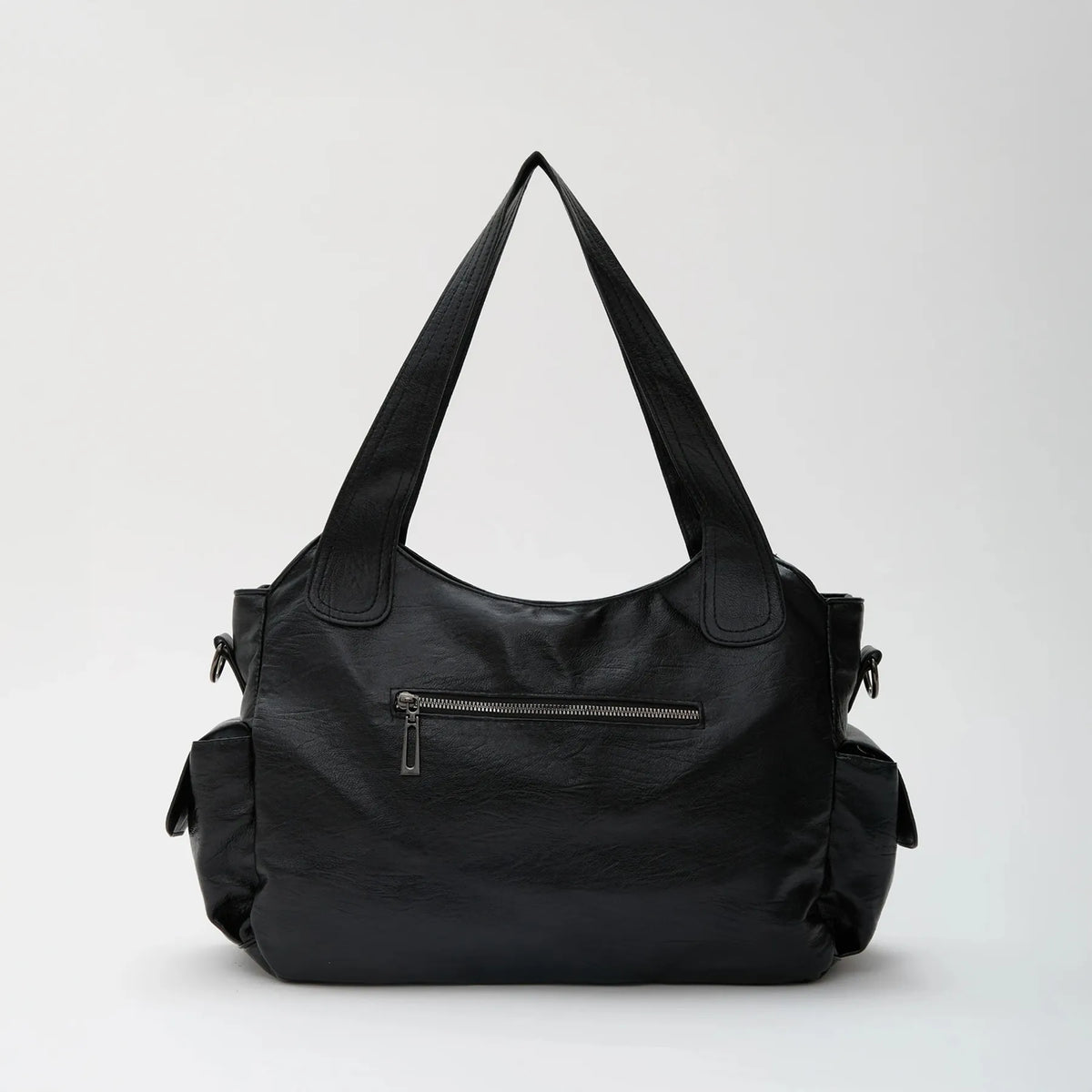 Laptop Bag Faux Leather with Handles and Adjustable Shoulder Strap