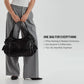 Laptop Bag Faux Leather with Handles and Adjustable Shoulder Strap