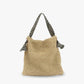 Straw Bag with Faux Leather Finishes and Braided Rope Strap