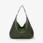 Hobo Bag Grained Faux Leather with Zip, Side Pocket and Laptop Fit