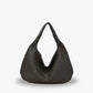 Hobo Bag Woven Faux Leather with Zip and 16-Inch Laptop Fit