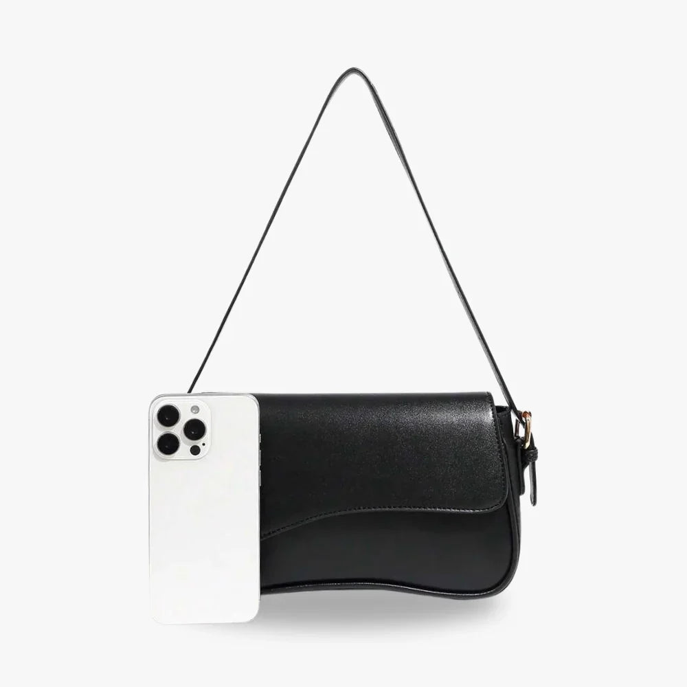 Crossbody Bag Faux Leather with Magnetic Flap and Detachable Strap