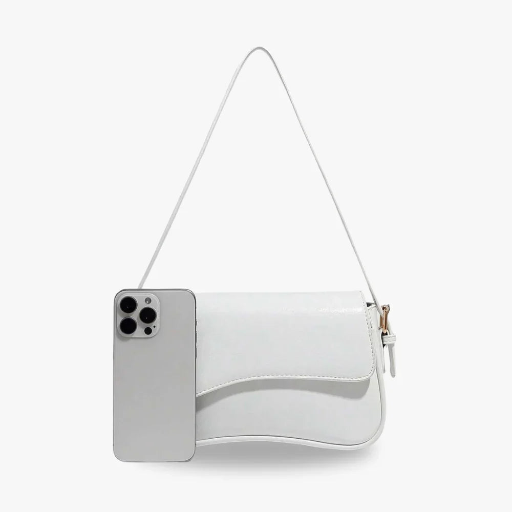 Crossbody Bag Faux Leather with Magnetic Flap and Detachable Strap