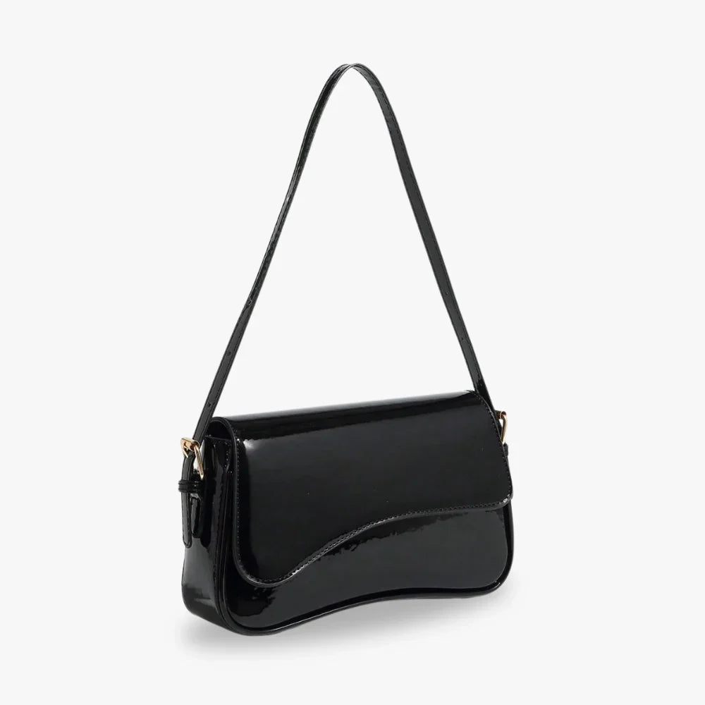 Crossbody Bag Faux Leather with Magnetic Flap and Detachable Strap