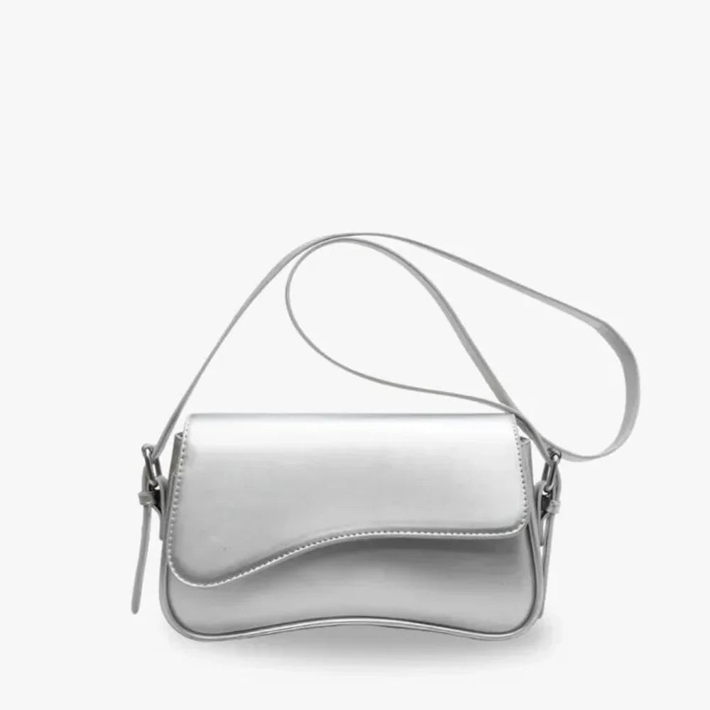 Crossbody Bag Faux Leather with Magnetic Flap and Detachable Strap