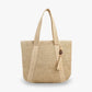 Tote Bag Straw with Zip Closure and Two Large Handles