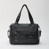 Crossbody Bag Faux Leather with Two Lined Compartments and Handles