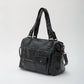 Crossbody Bag Faux Leather with Two Lined Compartments and Handles
