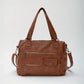 Crossbody Bag Faux Leather with Two Lined Compartments and Handles