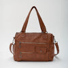 Crossbody Bag Faux Leather with Two Lined Compartments and Handles