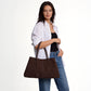 Tote Bag Faux Suede with Magnetic Closure for 16-Inch Laptop