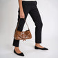 Shoulder Bag Genuine Leather with Turn-Lock and Removable Pouch