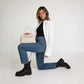 Top Handle Bag Grained Leather with Removable Crossbody Strap