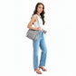 Crossbody Bag Water-Repellent Nylon with Double Zip and Pockets