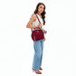 Crossbody Bag Water-Repellent Nylon with Double Zip and Pockets