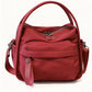Crossbody Bag Water-Repellent Nylon with Double Zip and Pockets