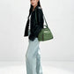 Crossbody Bag Water-Repellent Nylon with Double Zip and Pockets