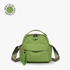 Crossbody Bag Water-Repellent Nylon with Double Zip and Pockets