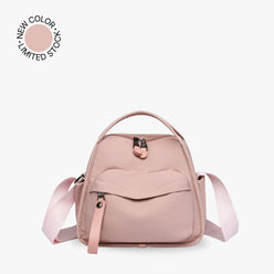 Crossbody Bag Water-Repellent Nylon with Double Zip and Pockets