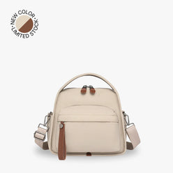 Crossbody Bag Water-Repellent Nylon with Double Zip and Pockets