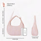 Shoulder Bag Quilted Waterproof Nylon with Zip and Mesh Pockets