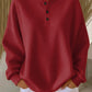 Waffle Knit Henley Sweatshirt