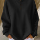 Waffle Knit Henley Sweatshirt