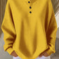 Waffle Knit Henley Sweatshirt