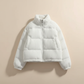 Puffer Jacket Corduroy Quilted Cropped Boxy with Elasticated Sleeves